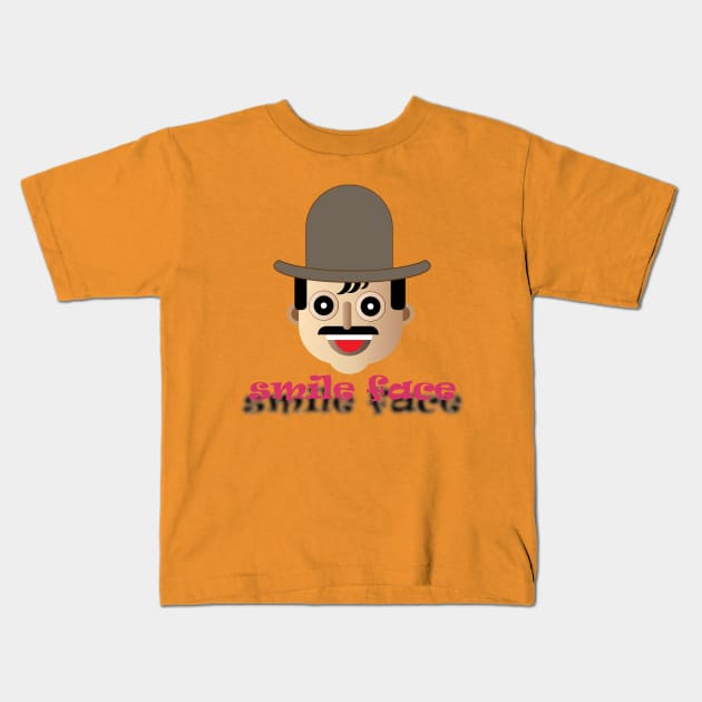 smile face Kids T-Shirt by Maro Design